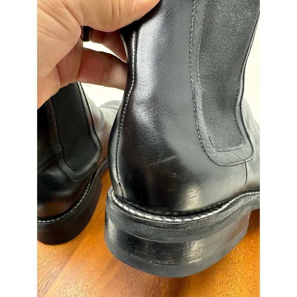 Thursday Boot Co Leather Chelsea Boots Mens Size 11.5 Black Pull on Preppy